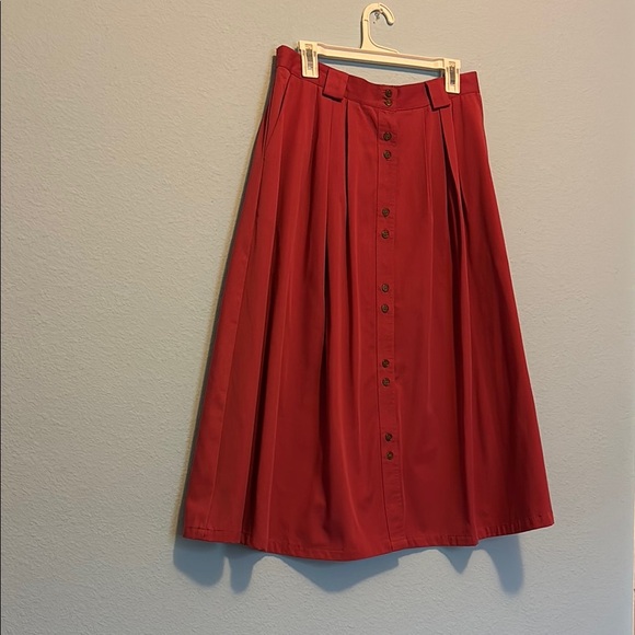 Vintage CB Elements Salmon Pleated Skirt Size 16 Made in Taiwan - Picture 5 of 10